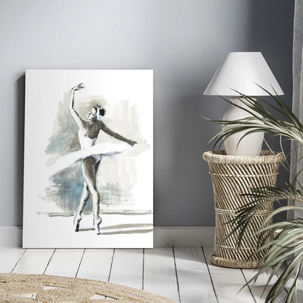 Impression sur toile - Image sur toile - Enchantement du cygne - 45x80 cm