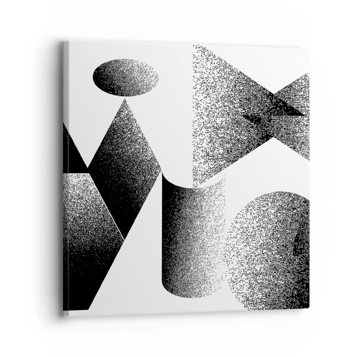 Impression sur toile - Image sur toile - Angles et ovales - 30x30 cm