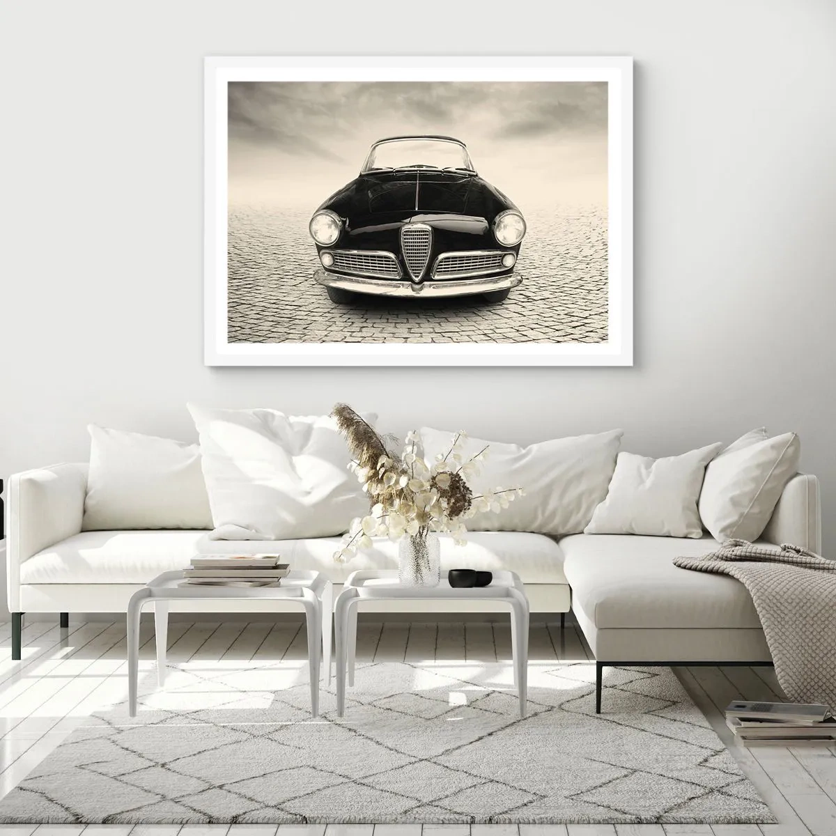 Affiche dans un cadre blanc - Poster - Et alors! Tu ne m'aime pas? - 100x70 cm