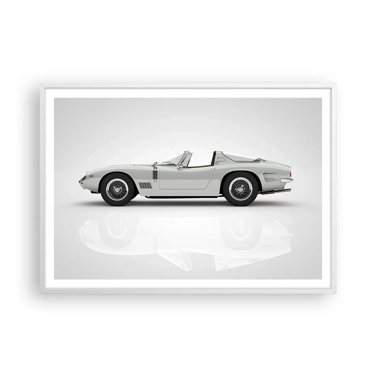 Affiche dans un cadre blanc - Poster - Promesse de plaisir - 100x70 cm