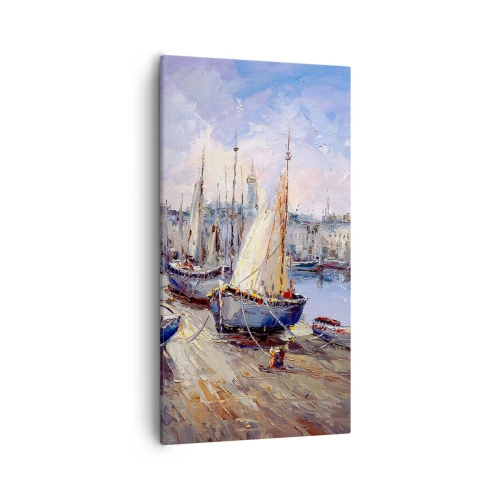 Impression sur toile - Image sur toile - Une ville au bord de la baie - 55x100 cm