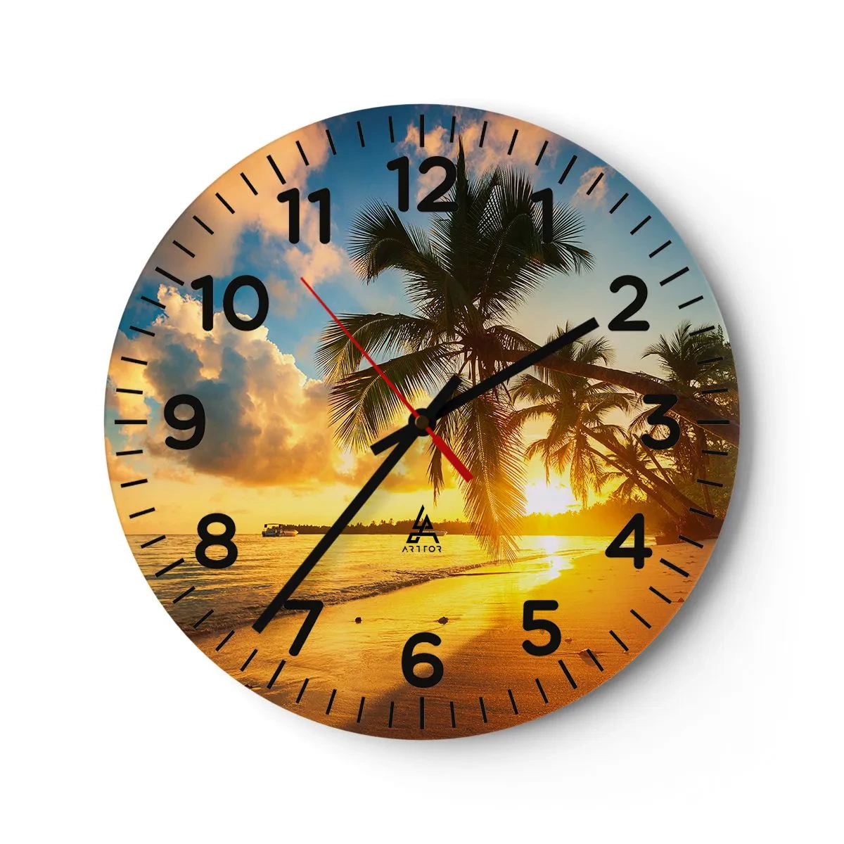 Horloge murale - Pendule murale - Rêve caribéen - 40x40 cm
