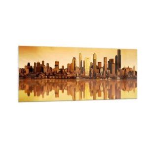 Impression sur verre - Image sur verre - Le silence de la métropole - 100x40 cm