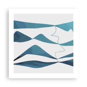 Affiche - Poster - Abstraction : composé turquoise - 50x50 cm