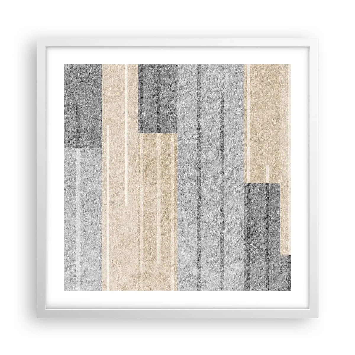 Affiche dans un cadre blanc - Poster - Composition : se tenir droit - 50x50 cm