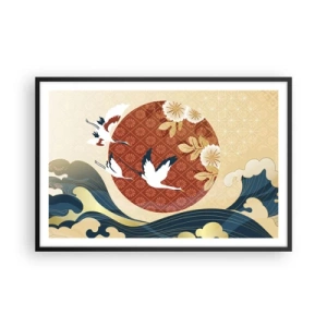 Affiche dans un cadre noir - Poster - Conte japonnais - 91x61 cm