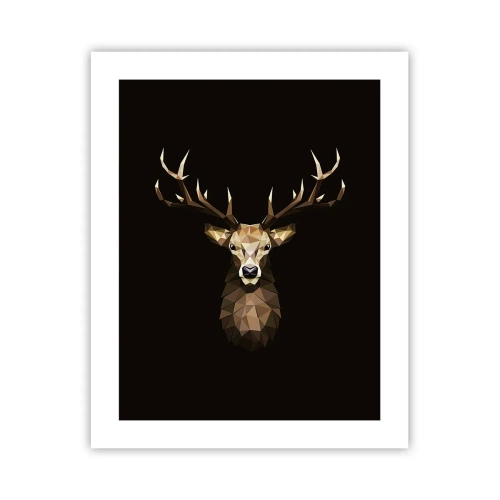 Affiche - Poster - Cerf cubique - 40x50 cm