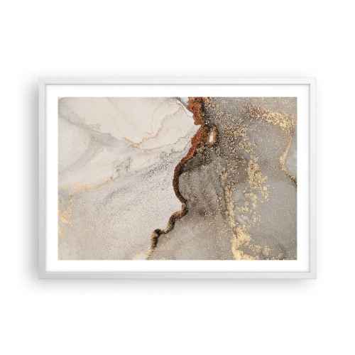 Affiche dans un cadre blanc - Poster - Aux frontières des couleurs - 70x50 cm