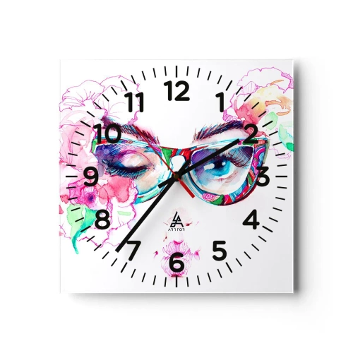 Horloge murale - Pendule murale - Une promesse tentante - 40x40 cm