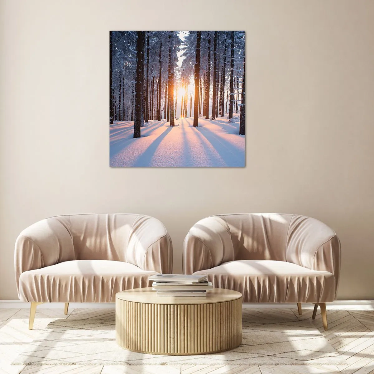 Impression sur verre - Image sur verre - Clairement en noir et blanc - 50x50 cm