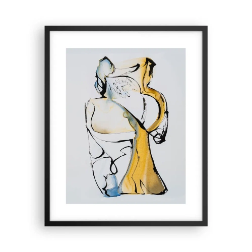 Affiche dans un cadre noir - Poster - Abstraction du verre - 40x50 cm