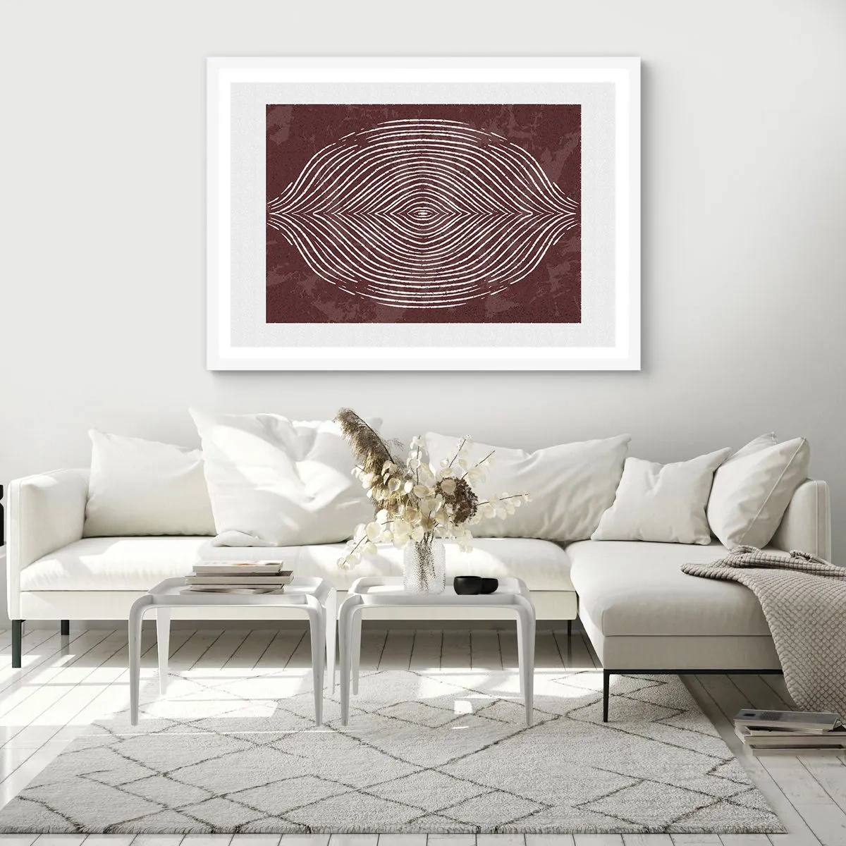 Affiche dans un cadre blanc - Poster - L'espace parle - 40x30 cm