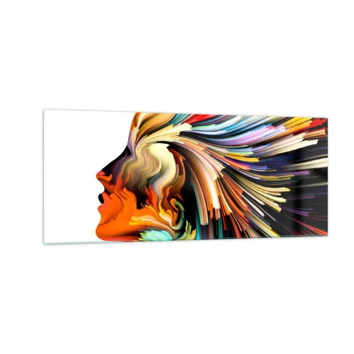 Impression sur verre - Image sur verre - Une explosion d'imaginaire - 100x40 cm