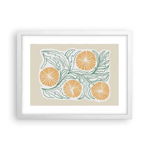 Affiche dans un cadre blanc - Poster - Ethnique avec une pointe d'abstraction - 40x30 cm