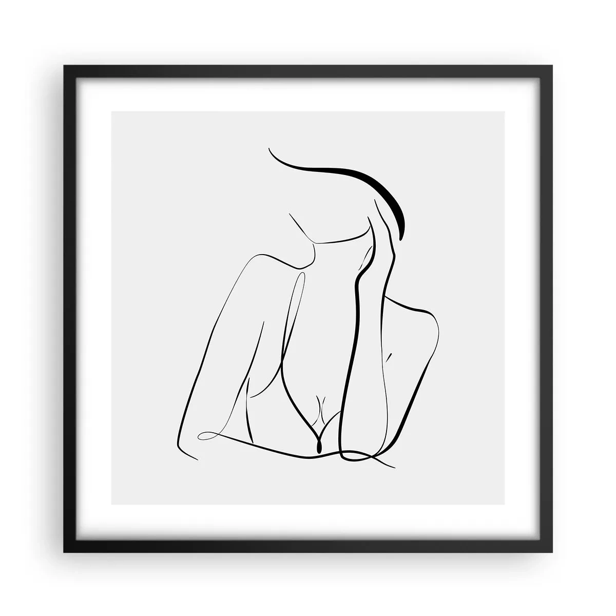 Affiche dans un cadre noir - Poster - Sur les vague d'un rêve - 50x50 cm