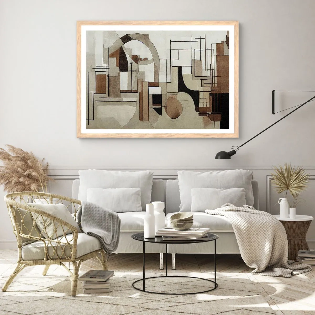 Affiche dans un chêne clair - Poster - Paysage urbain 2.0 - 70x50 cm