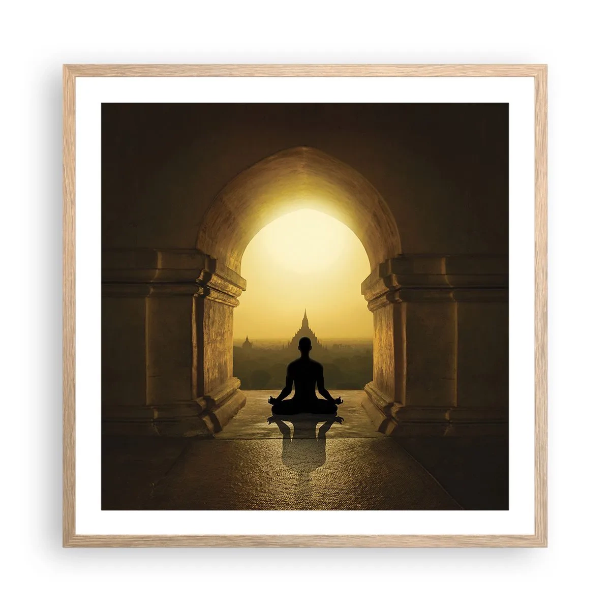 Affiche dans un chêne clair - Poster - Pleine harmonie - 60x60 cm