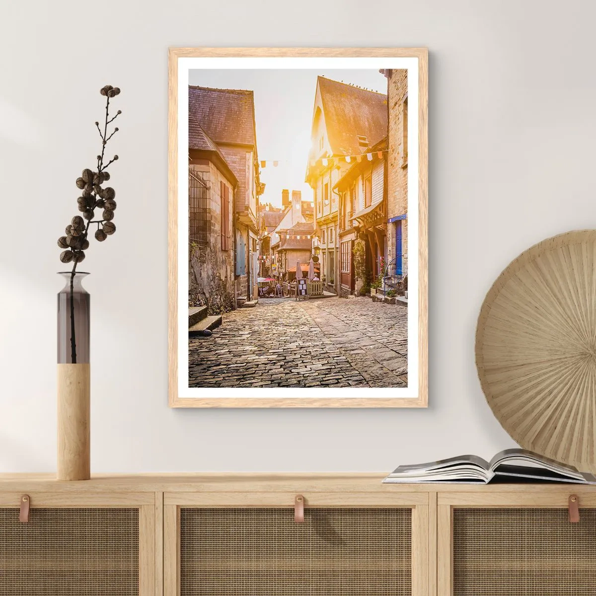 Affiche dans un chêne clair - Poster - Aux confins du monde - 30x40 cm