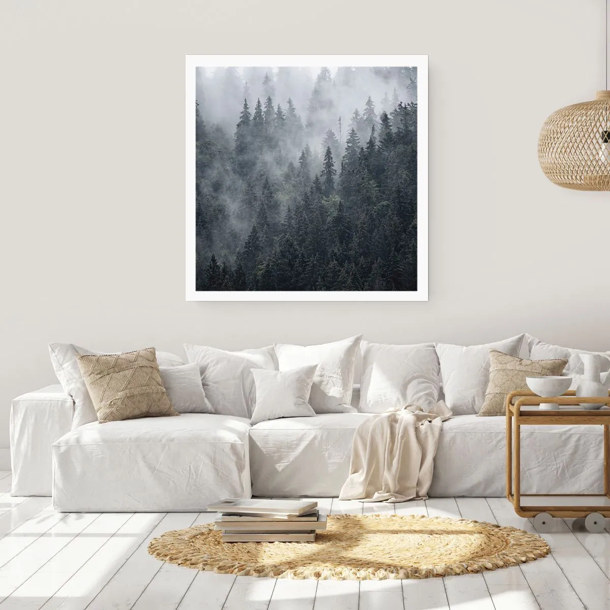 Affiche - Poster - Aube de la forêt - 50x50 cm