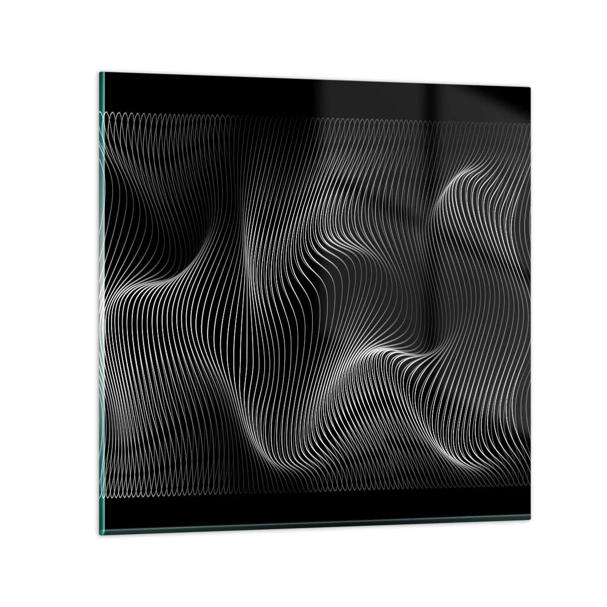 Impression sur verre - Image sur verre - Danse de lumière dans l'espace - 50x50 cm