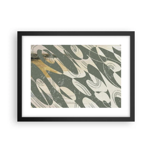 Affiche dans un cadre noir - Poster - Abstraction rythmique - 40x30 cm