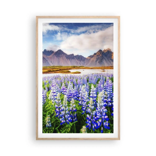 Affiche dans un chêne clair - Poster - La force et l'austérité côtoient la douceur - 61x91 cm