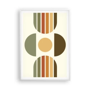 Affiche dans un cadre blanc - Poster - Dans les coulaurs de la terre - 70x100 cm