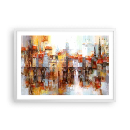 Affiche dans un cadre blanc - Poster - C'est aussi beau sous le pont - 70x50 cm