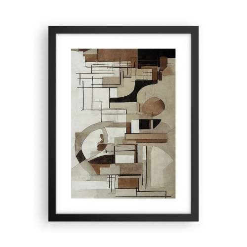 Affiche dans un cadre noir - Poster - Paysage urbain 2.0 - 30x40 cm