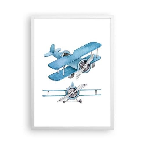 Affiche dans un cadre blanc - Poster - Un gagnant né - 50x70 cm