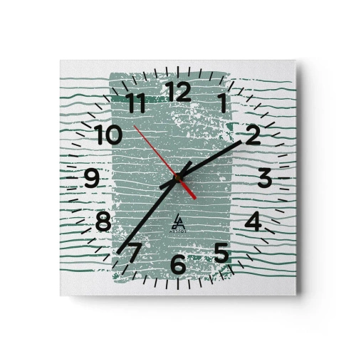 Horloge murale - Pendule murale - Abstraction de la mer - 30x30 cm