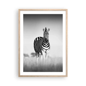 Affiche dans un chêne clair - Poster - Le monde est bel et bien noir et blanc - 50x70 cm