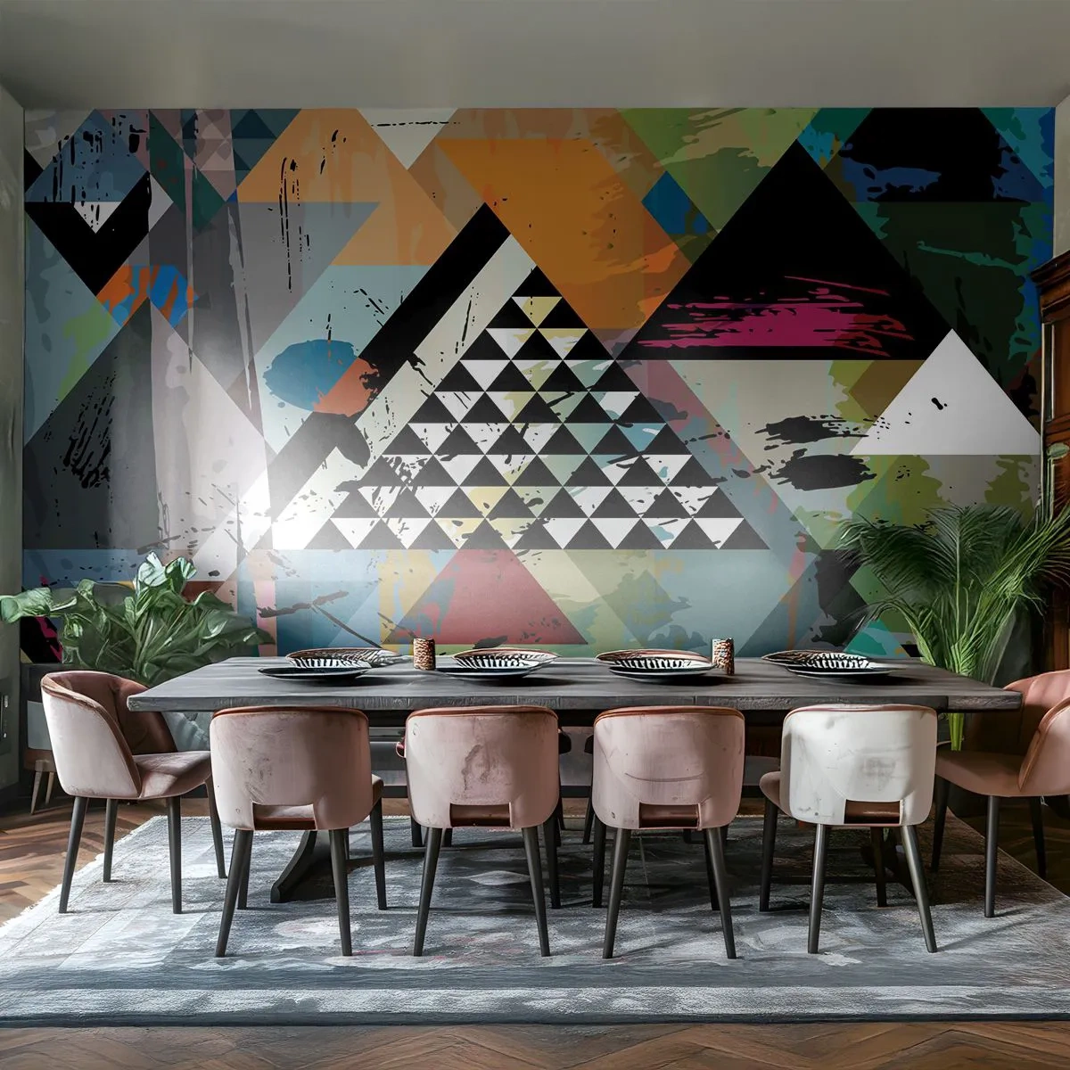 Papier Peint Photo Premium Canvas - Comme c'est facile - Abstraction, Morceau, Graphique - 300x210 cm