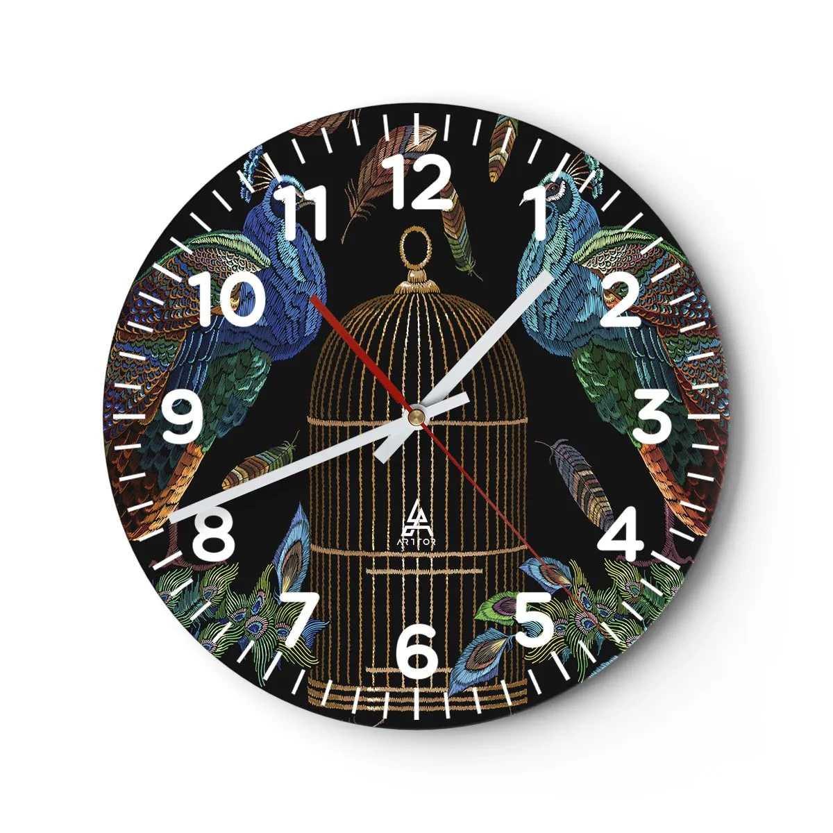 Horloge murale - Pendule murale - En robes royales - 40x40 cm