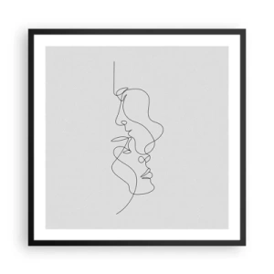 Affiche dans un cadre noir - Poster - Chaleur de désir renaissant - 60x60 cm