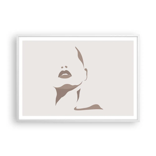 Affiche dans un cadre blanc - Poster - Fait de lumière et d'ombre - 100x70 cm