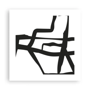 Affiche - Poster - Conception noir et blanc - 40x40 cm