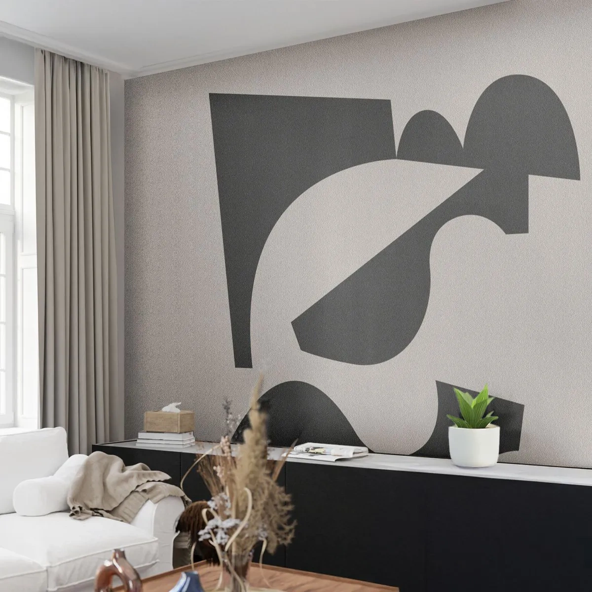 Papier Peint Photo Premium Canvas - À monter soi-même - Abstraction, Bohème, Minimalisme - 250x175 cm