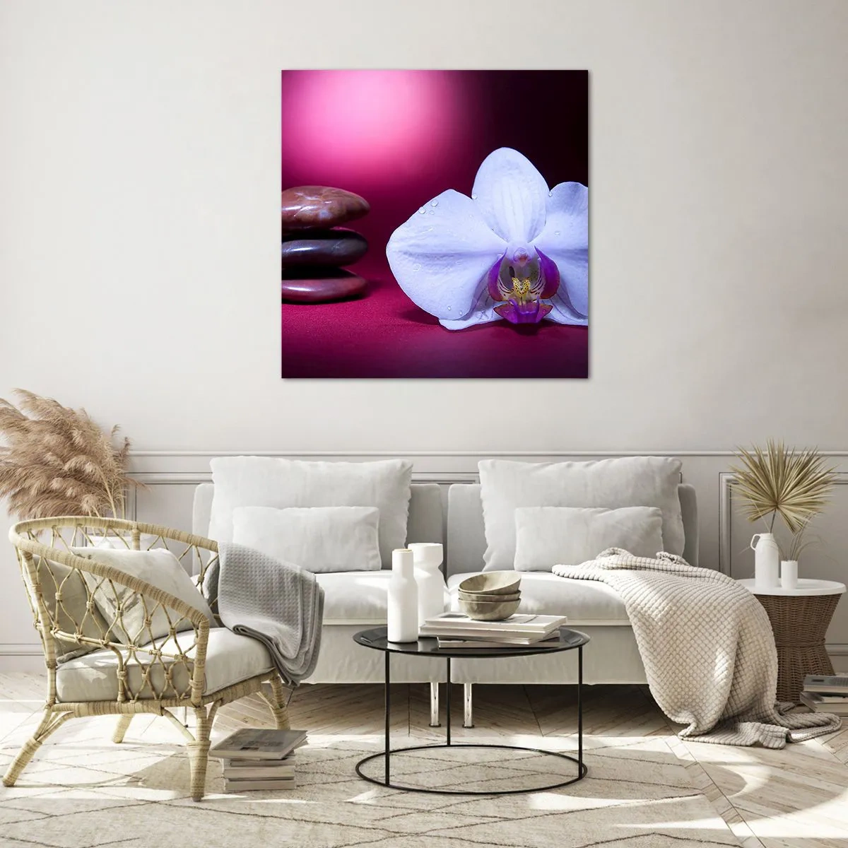 Impression sur verre - Image sur verre - Une étude de fraîcheur en violet - 50x50 cm