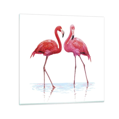Impression sur verre - Image sur verre - Rendez-vous rose - 60x60 cm