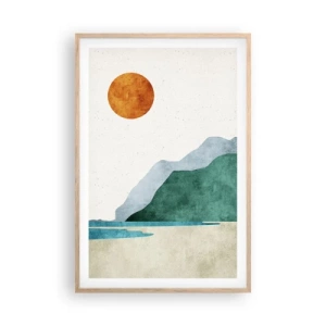 Affiche dans un chêne clair - Poster - Le paysage comme il se doit - 61x91 cm