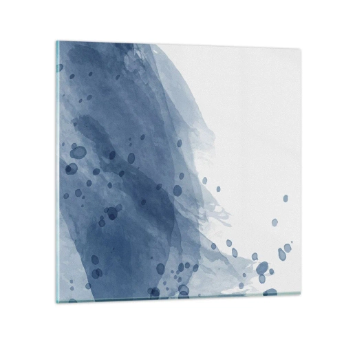 Impression sur verre - Image sur verre - Tulle bleu - 50x50 cm
