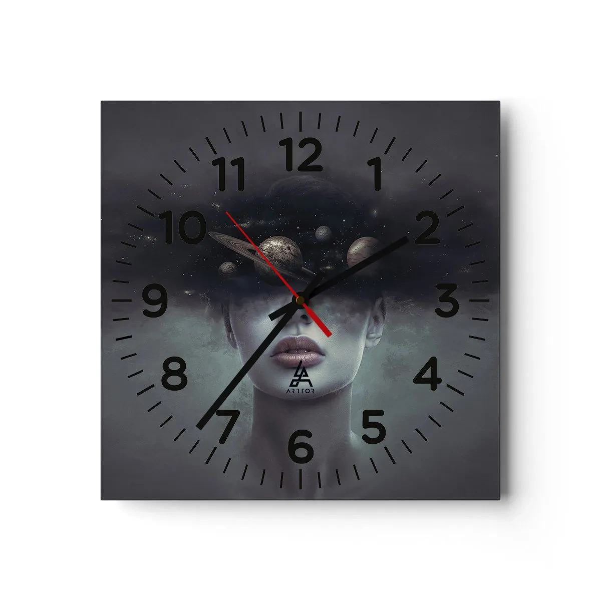 Horloge murale - Pendule murale - Et les planètes deviennent folles... - 30x30 cm