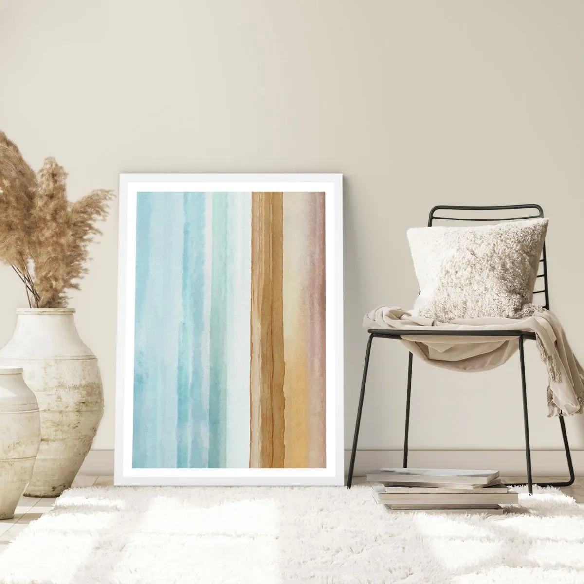 Affiche dans un cadre blanc - Poster - Réconfort - 70x100 cm