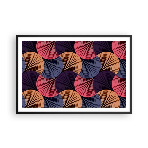 Affiche dans un cadre noir - Poster - Dans un rythme circulaire - 91x61 cm