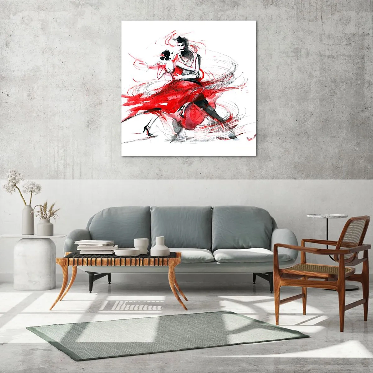 Impression sur verre - Image sur verre - Tango - le rythme de la passion - 40x40 cm