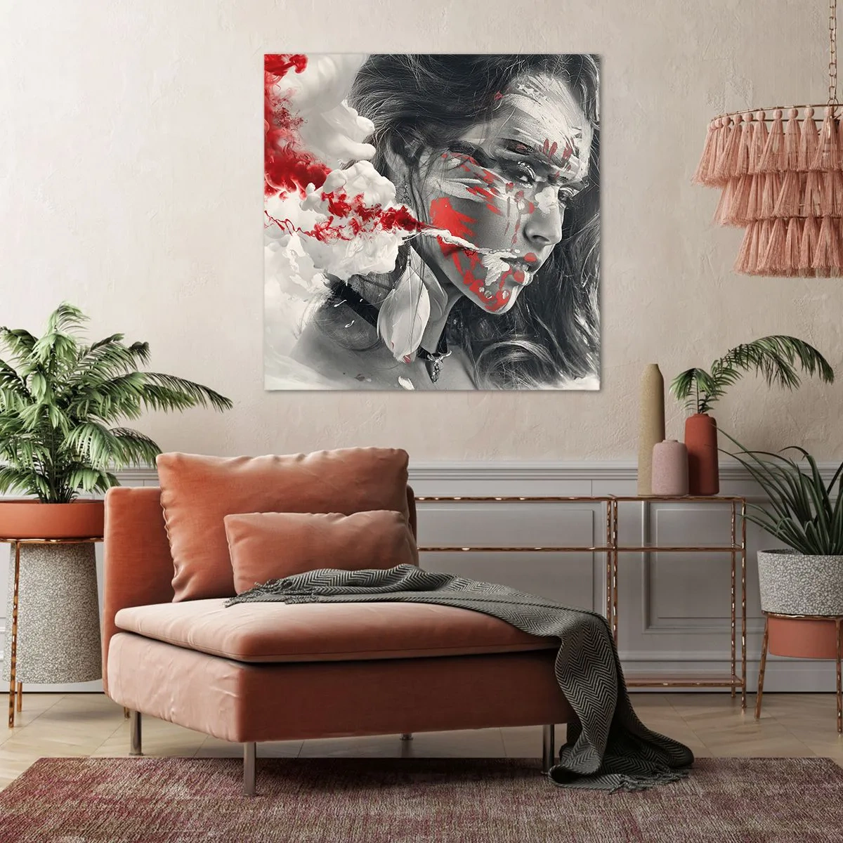 Impression sur toile - Image sur toile - Dans les fumées de l'absurde - 50x50 cm