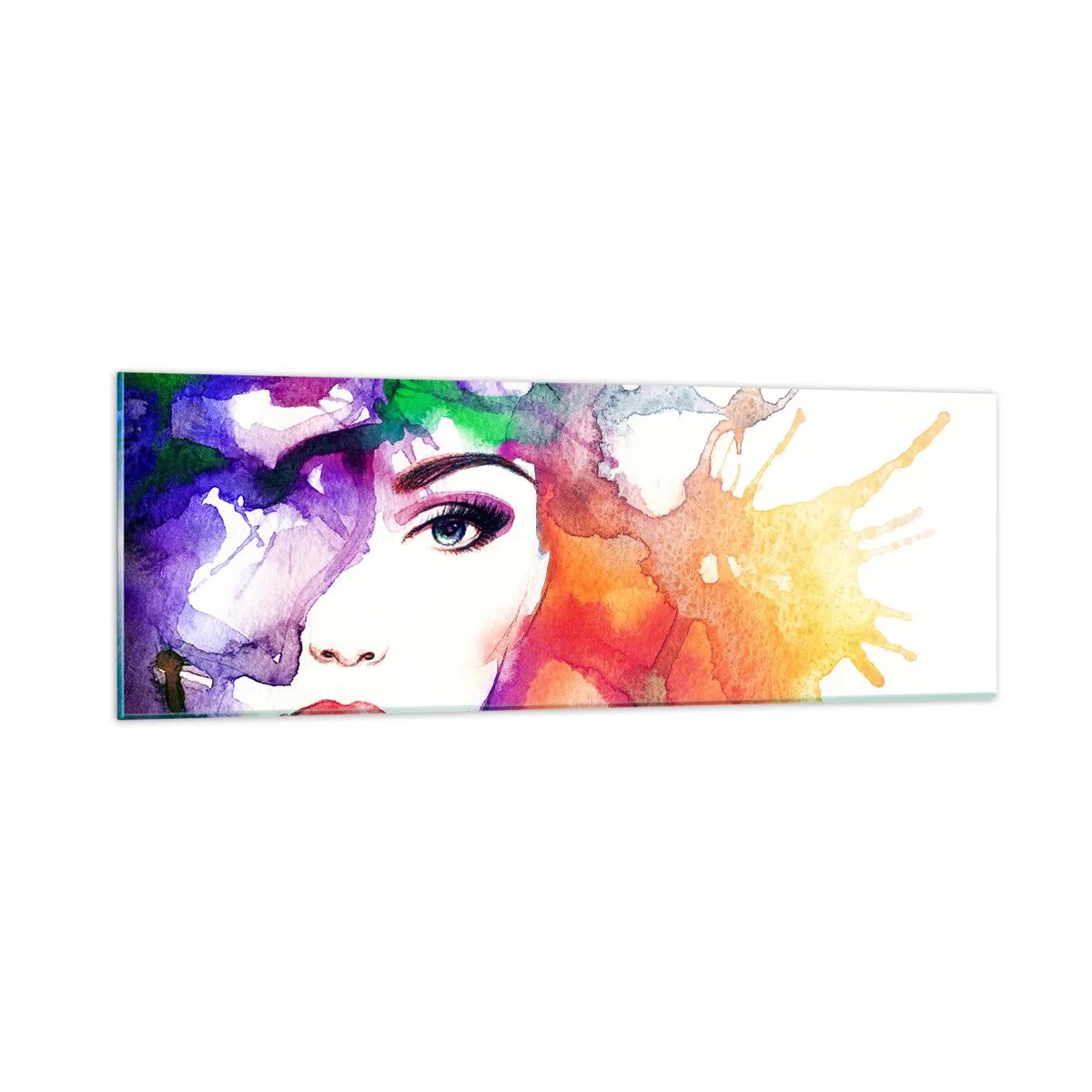 Impression sur verre - Image sur verre - Avec la tête dans les nuages - 90x30 cm
