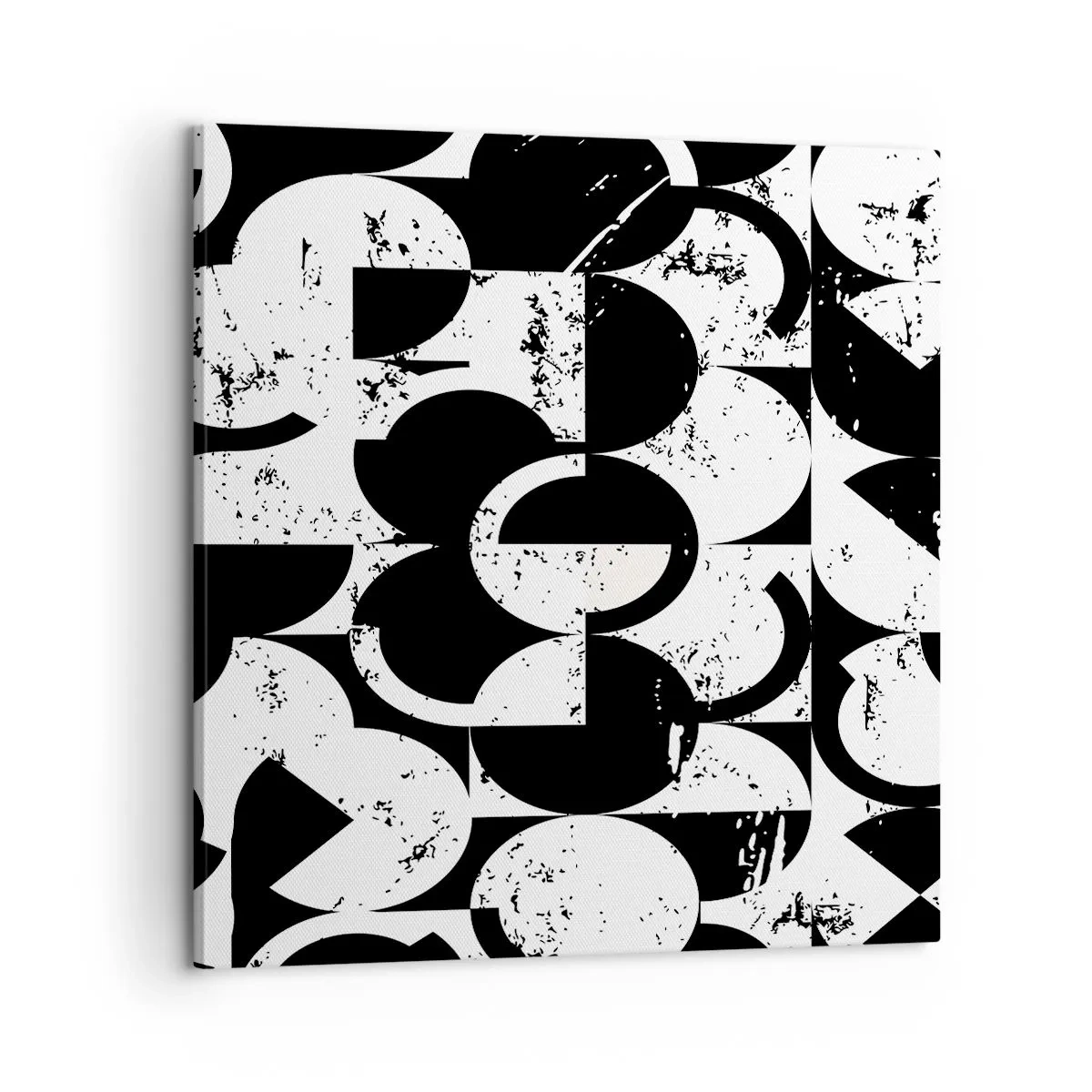 Impression sur toile - Image sur toile - Le blanc est blanc et le noir est noir - 60x60 cm