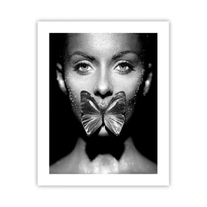 Affiche - Poster - Baiser papillon - 40x50 cm